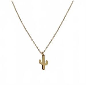 NEW MAIVE women's cactus necklace in gold